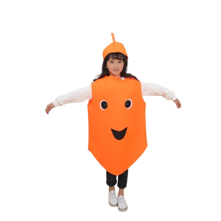 Costume Carnaval Copii - Costum leguma Morcov KidMania®, portocaliu, pentru copii, marime universala - KidMania.ro