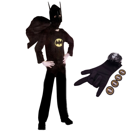 Costum Batman Clasic cu manusa lansator pentru baieti [0]