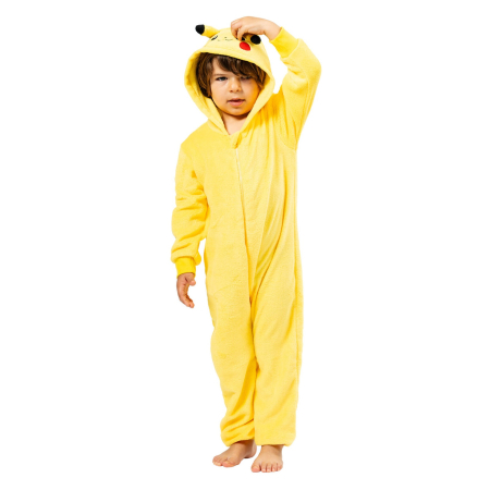 Costume Carnaval Copii - Costum Pokemon Pikachu cu gluga pentru copii - KidMania.ro