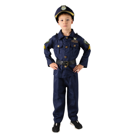 Costume Carnaval Copii - Costum politist KidMania® cu sapca pentru copii - KidMania.ro