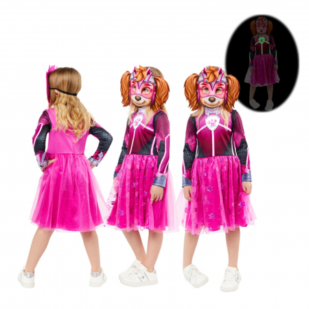 Costum Skye lumineaza in intuneric, Paw Patrol the movie pentru fete - KidMania.ro [4]