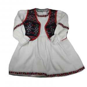 Costum - Rochita populara, motiv traditional, Made in Romania, varsta 2 ani [0]