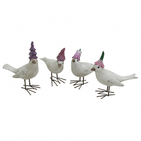 Decoratiune Pasare cu Floare, 10 cm, alb - KidMania.ro [1]