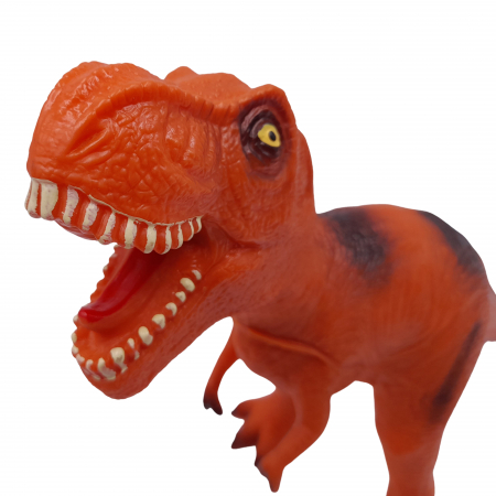 Figurina dinozaur T-Rex din cauciuc cu sunete, portocaliu, 46 cm [2]