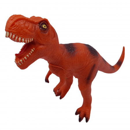 Figurina dinozaur T-Rex din cauciuc cu sunete, portocaliu, 46 cm [1]