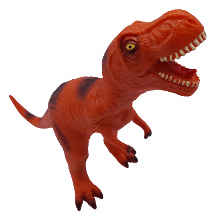 Figurina dinozaur T-Rex din cauciuc cu sunete, portocaliu, 46 cm [0]