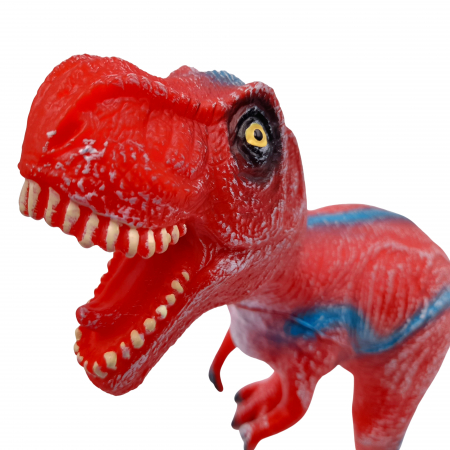 Figurina dinozaur T-Rex din cauciuc cu sunete, rosu, 46 cm [2]
