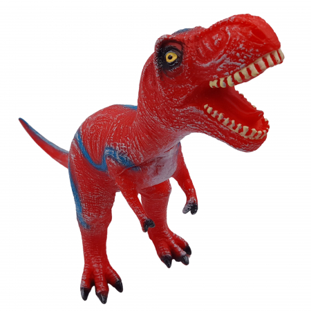 Figurina dinozaur T-Rex din cauciuc cu sunete, rosu, 46 cm [0]