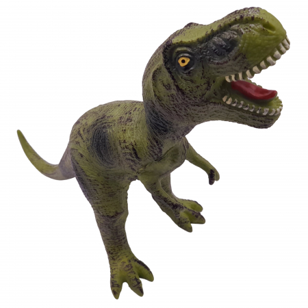 Figurina dinozaur T-Rex din cauciuc cu sunete, verde, 46 cm [1]