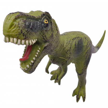 Figurina dinozaur T-Rex din cauciuc cu sunete, verde, 46 cm [2]