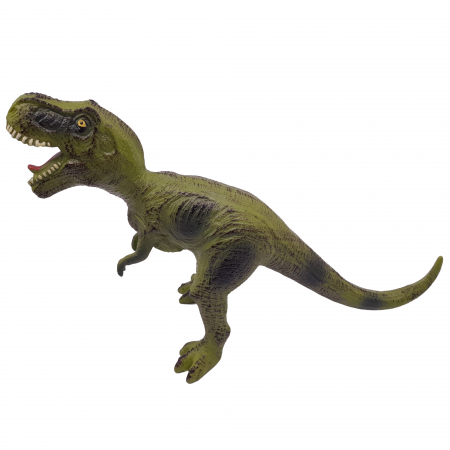 Figurina dinozaur T-Rex din cauciuc cu sunete, verde, 46 cm [3]