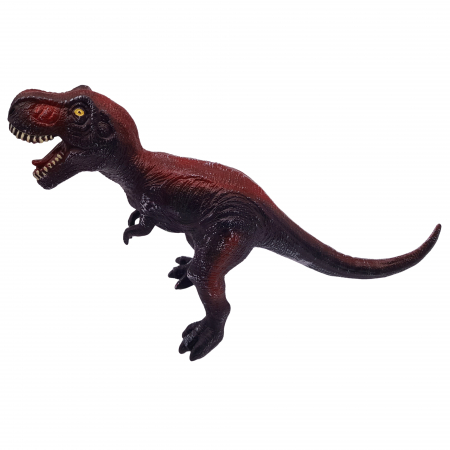 Figurina dinozaur T-Rex din cauciuc cu sunete, maro, 46 cm [2]