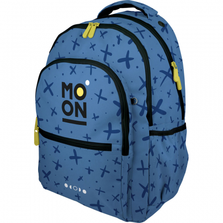 Rechizite - Ghiozdan ergonomic Moon Azul pentru copii