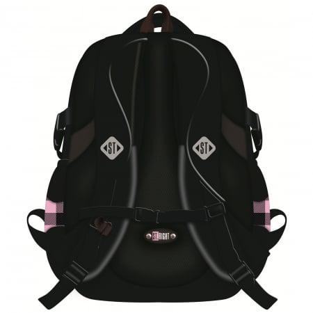 Ghiozdan ST.Right, colectia Pink Checkered, BP01, impermeabil, 43x32x21 cm - KidMania.ro [1]