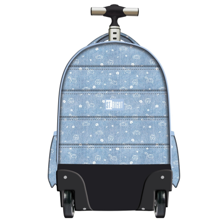 Ghiozdan Troler ST.Right, colectia Meow Mood, TB01, roti silicon, 44x32x25 cm - KidMania.ro [1]