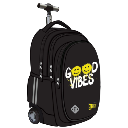 Rechizite - Ghiozdan Troler ST.Right, colectia Positive Attitude, TB01, roti silicon, 44x32x25 cm - KidMania.ro