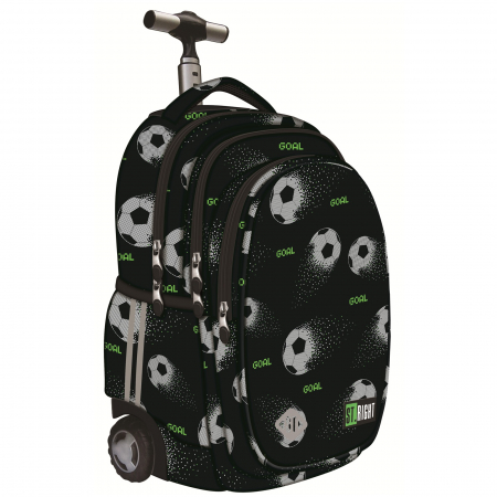 Rechizite - Ghiozdan Troler ST.Right, colectia Pixel Balls, TB01, roti silicon, 44x32x25 cm - KidMania.ro