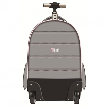 Ghiozdan Troler ST.Right, colectia Silver Butterflies, TB01, roti silicon, 44x32x25 cm - KidMania.ro [1]