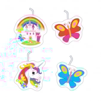 Tematici de Top - Set 4 lumanari tort unicorn