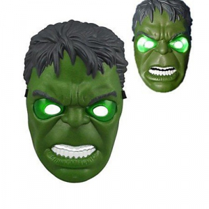 Masca Hulk cu lumini, pentru copii, 20 cm, verde [1]