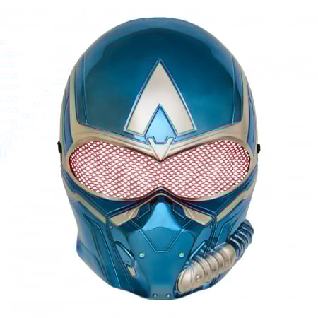 Masca Captain America metalizata pentru copii, 29 cm - KidMania.ro [2]