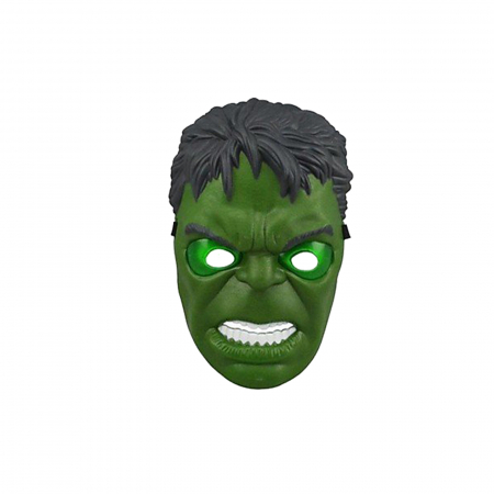 Masca Hulk cu lumini, pentru copii, 20 cm, verde [0]