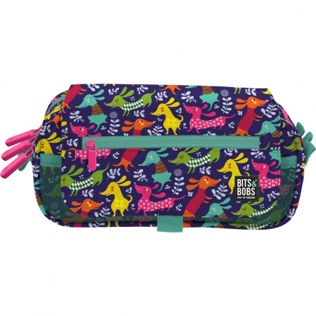 Penare - Penar 3 compartimente Bits&Bobs Dogs - Kidmania.ro
