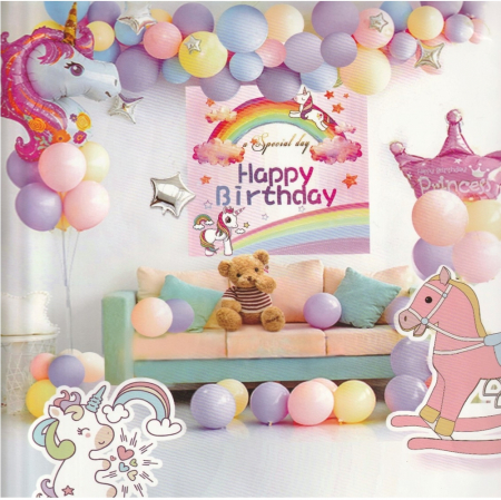 Arcade Baloane - Set arcada baloane roz Unicorn