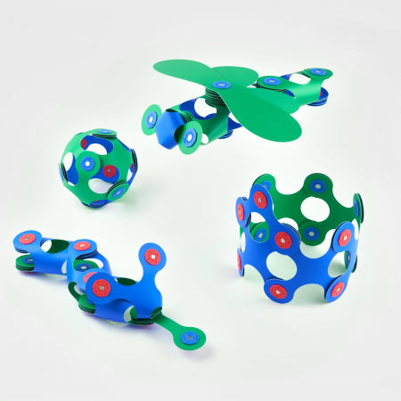 Set Clixo de construit cu magnet, Itsy pack Blue-Green 30 [3]