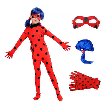 Costume pentru Fete - Set costum Buburuza Miraculoasa KidMania® cu accesorii pentru fete - KidMania.ro