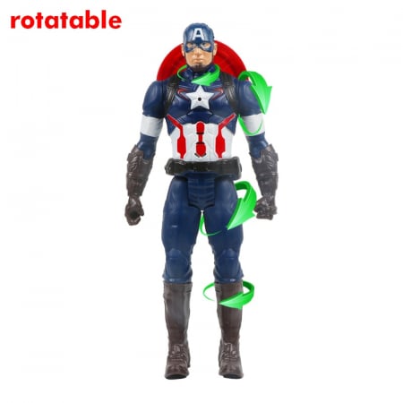 Set costum Captain America clasic cu muschi si figurina cu sunete pentru baieti [4]