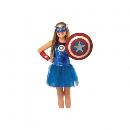 Set costum Captain America KidMania® si scut cu sunete si lumini pentru fete - KidMania.ro [2]
