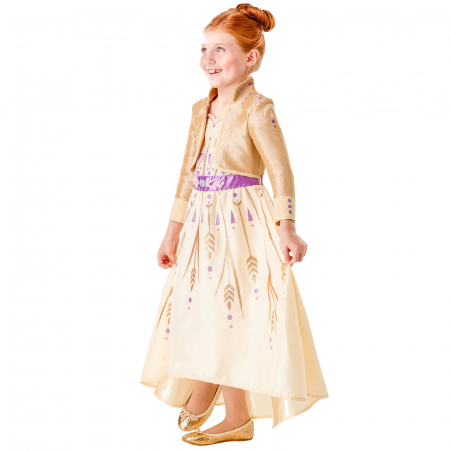 Set Costum Printesa Anna clasic si papuci din plastic pentru fete - Frozen 2 - Disney [3]