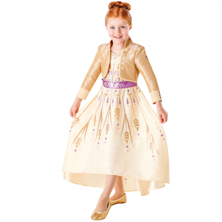 Set Costum Printesa Anna clasic si papuci din plastic pentru fete - Frozen 2 - Disney [2]