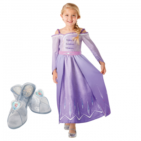 Set costum Disney Printesa Elsa si papuci din plastic pentru fete - Regatul de gheata 2 [0]