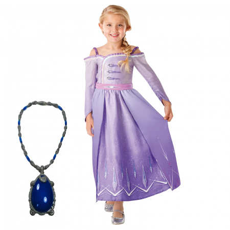 Set costum Printesa Elsa si amuleta muzicala pentru fete - Regatul de gheață 2 [0]