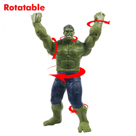 Set costum Hulk clasic cu muschi si figurina cu sunete pentru baieti [2]