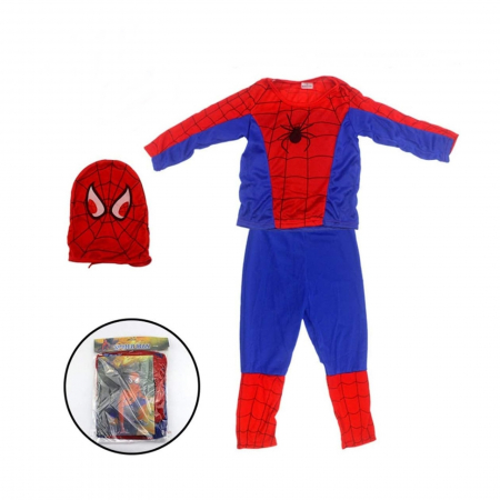 Set costum Spiderman si doua lansatoare cu discuri si ventuze plastic pentru copii - Kidmania.ro [2]