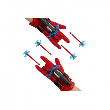 Scuturi si arme de jucarie - Set doua manusi lansator Spiderman cu ventuze KidMania® pentru copii - KidMania.ro