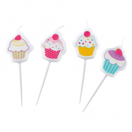 Lumanari aniversare - Set 4 lumanari tort briose