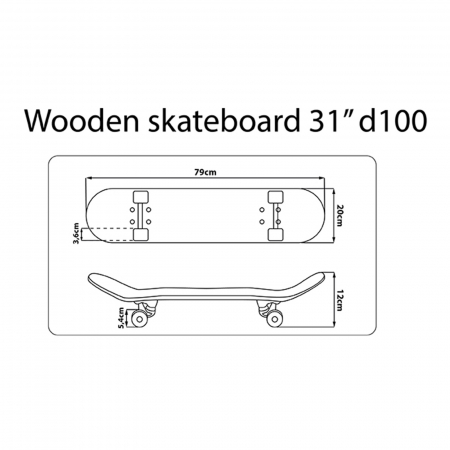 Skateboard din lemn D100 Grogu, Star Wars - KidMania.ro [1]