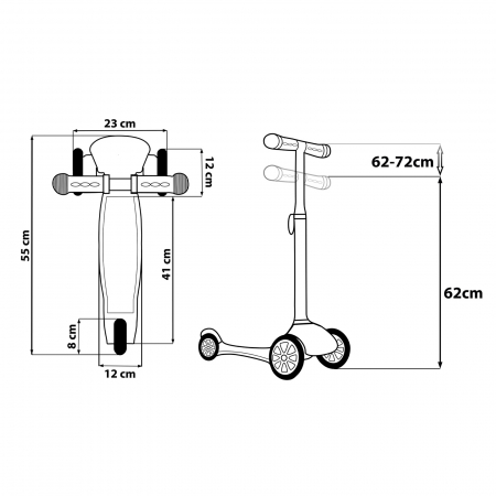 Trotineta cu 3 roti Frozen, Anna si Elsa, Disney, 2+, multicolor, pentru copii - KidMania.ro [3]