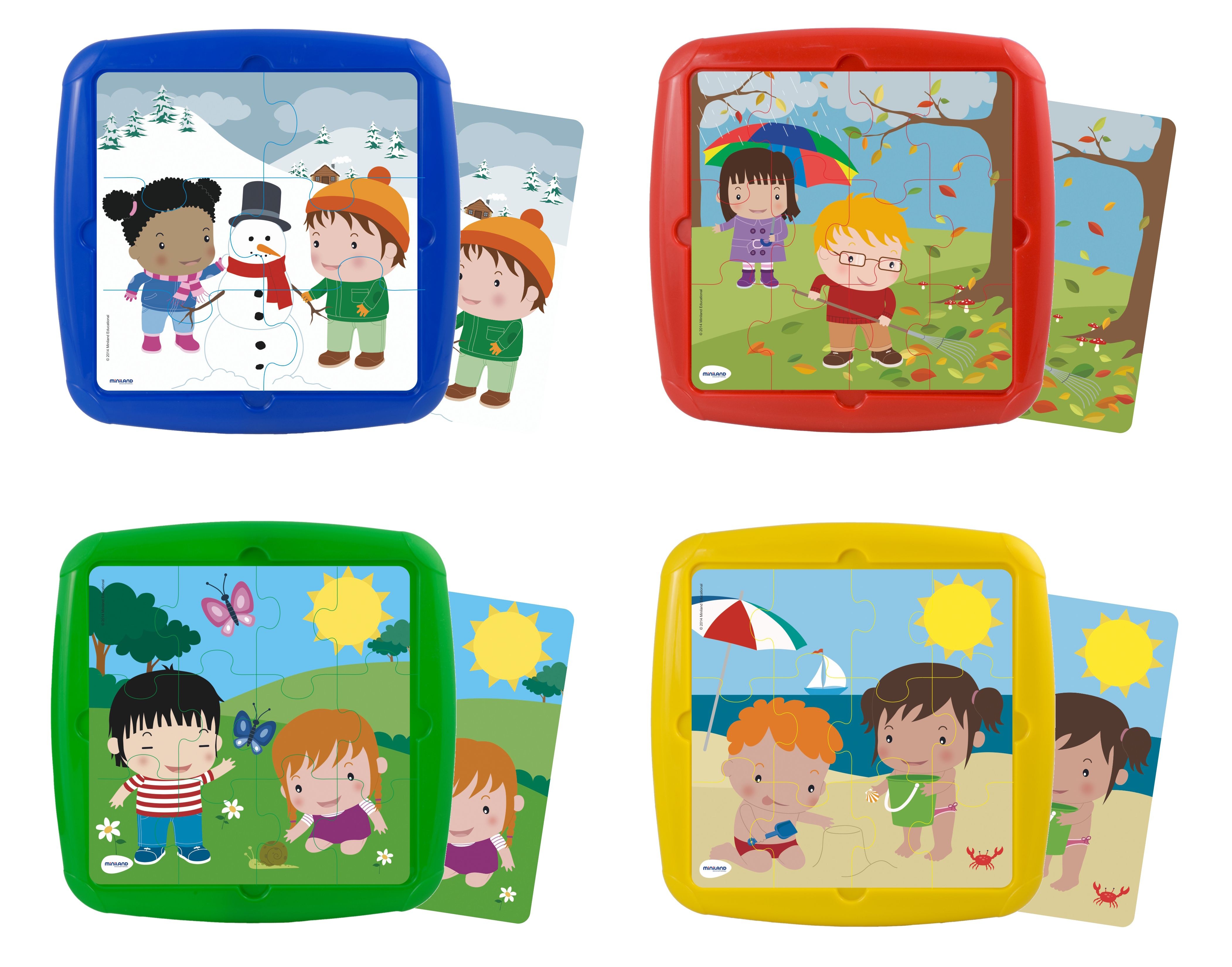 Set 4 puzzle Anotimpuri - Miniland [1]