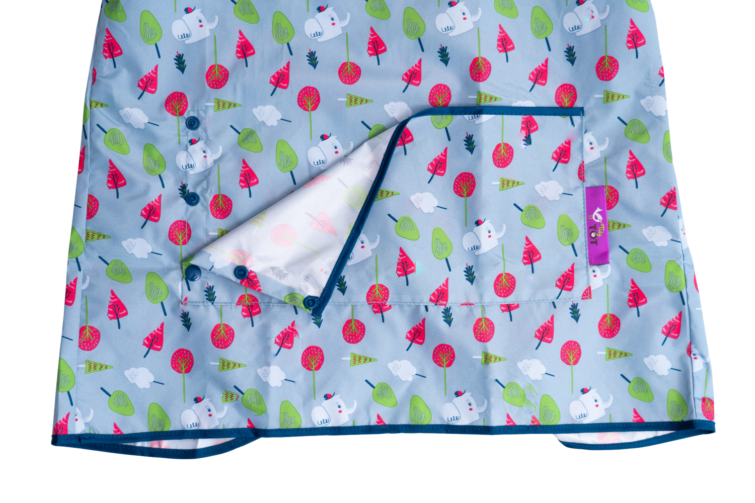 Baveta lunga cu buzunar - Copacei colorati [1]