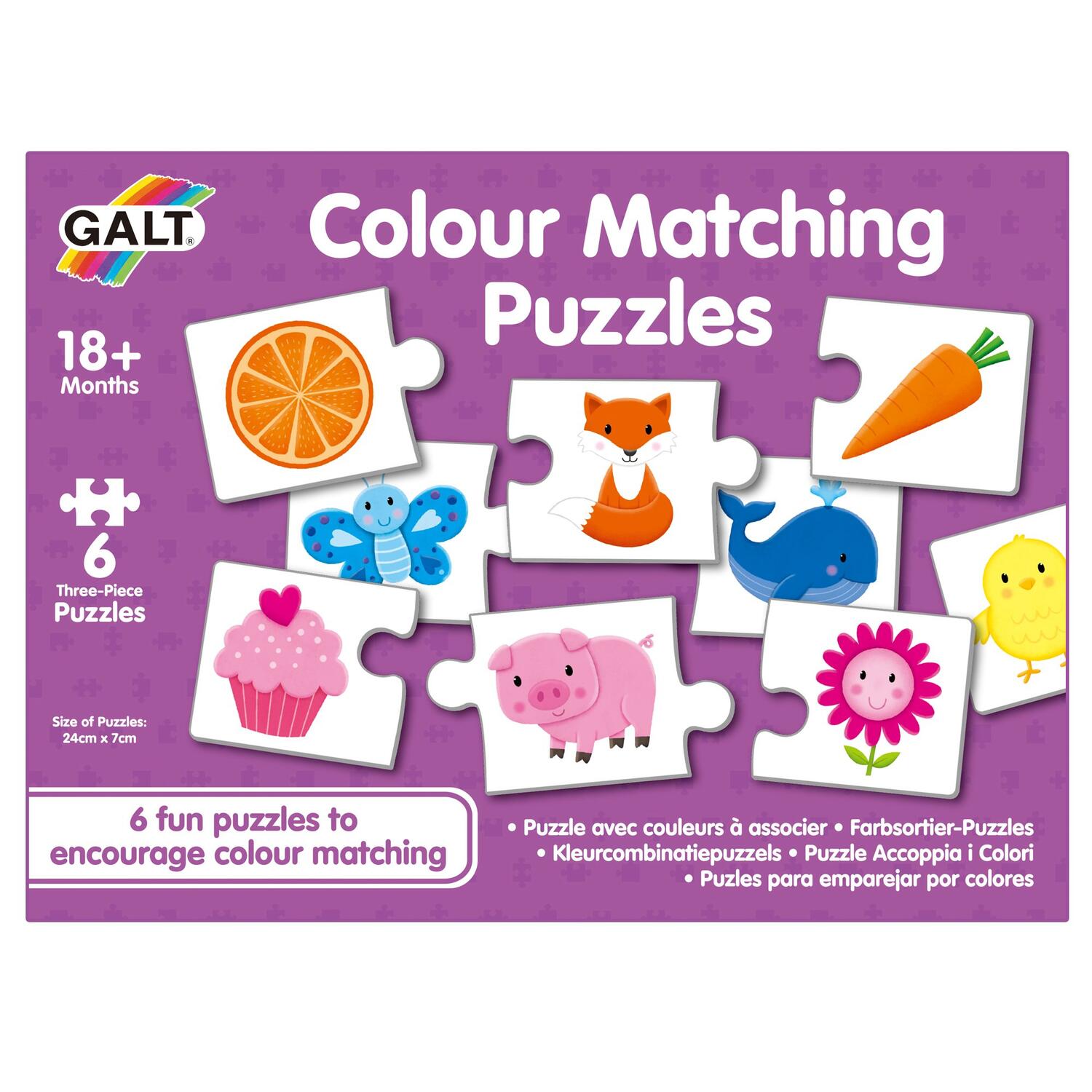 Jucarii Educative - Set de 6 puzzle-uri - Lumea culorilor