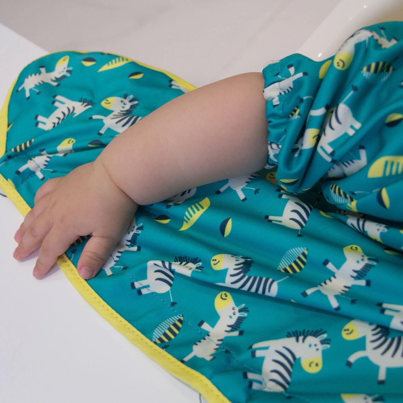 Baveta maneci scurte cu ventuze - Zebre vesele [7]