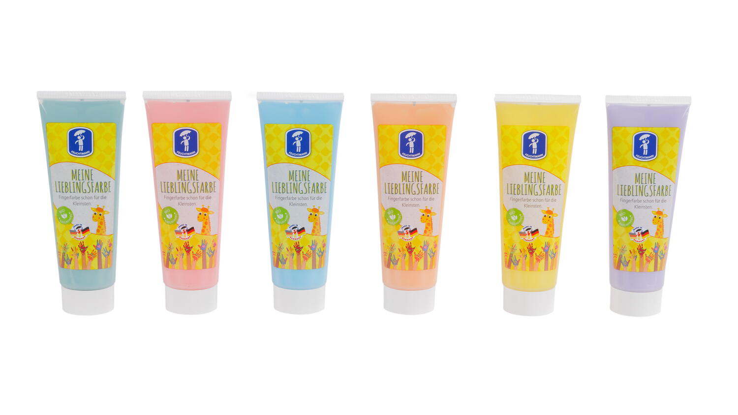 Set 6 tuburi vopsea pictura cu degetele - Pastel [3]