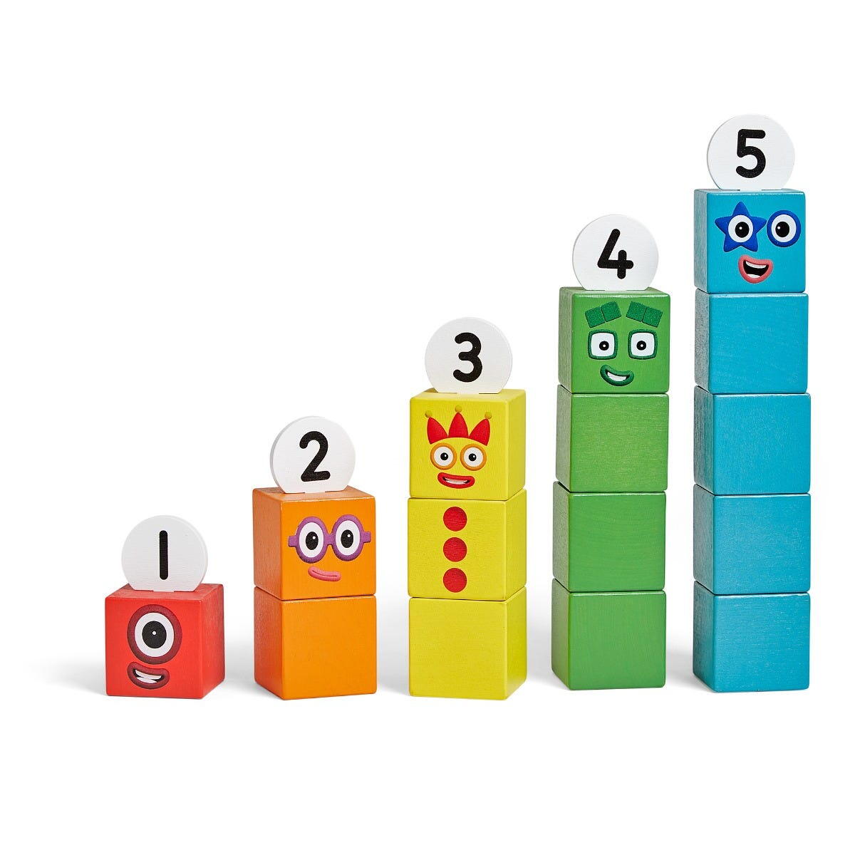 Cuburi din lemn Numberblocks  - De la 1 la 5 [1]