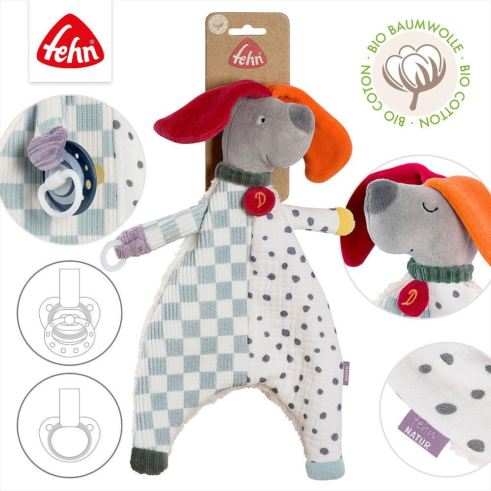 Jucarie cu inel pentru suzeta  - Catelus NATUR [2]