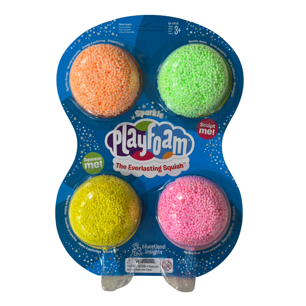 Jucarii creative - Spuma de modelat cu sclipici Playfoam™ - Set 4 culori